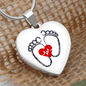 Engravable Baby Footprints & Heart, Heart