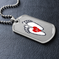 Baby Footprints with heart, Dog tag