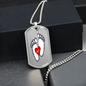 Baby Footprints with heart, Dog tag