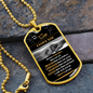 To My Son, Dog Tag