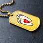 Baby Footprints with heart, Dog tag