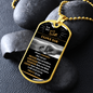 To My Son, Dog Tag