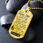 To My Bonus Dad, Dog Tag