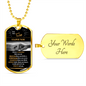 To My Son, Dog Tag
