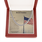 To My Brave Soldier - American Flagpole, Cuban Link