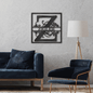 Split Monogram Metal Wall Art