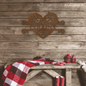 Monogram Heart with Personalized Family Name