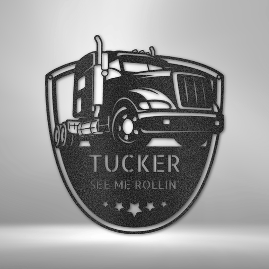 Personalized Trucker Wall Art