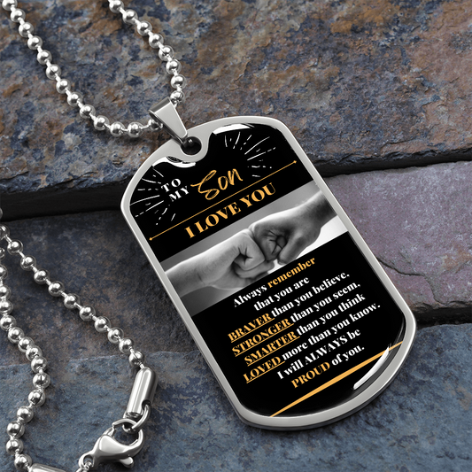 To My Son, Dog Tag