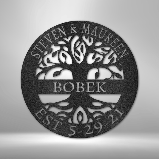 Elaborate Tree of Life Personalized Wall Art